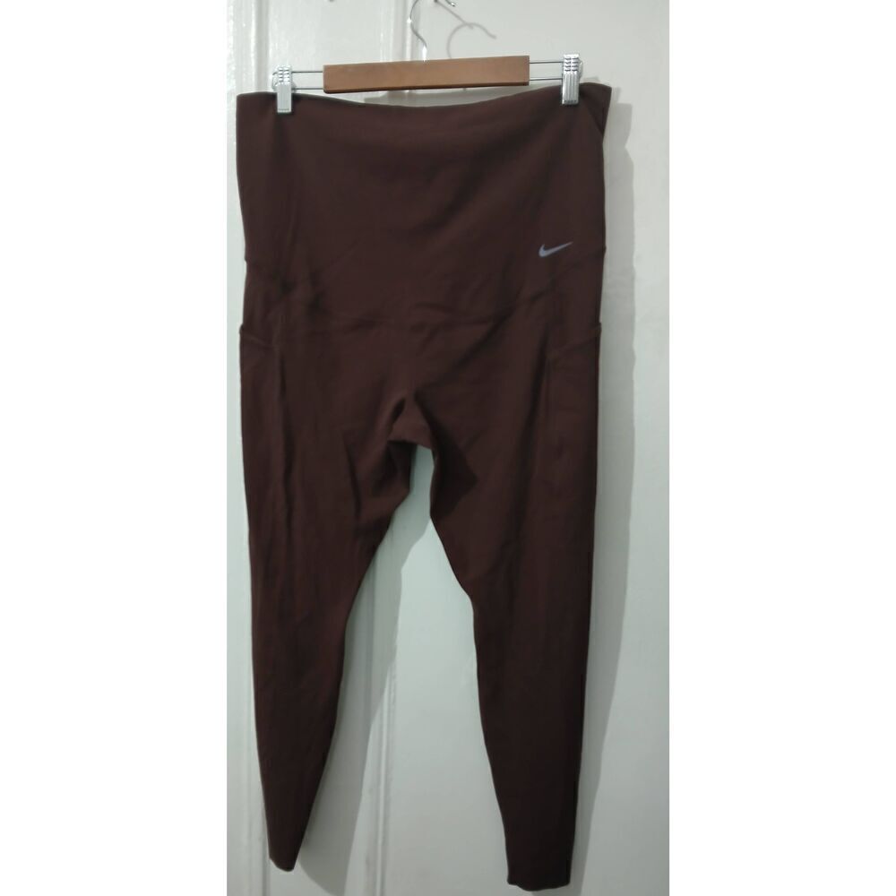 Nike Womens large RUSSET BROWN hi waist FULL COVERAGE FULL LENGTH leggings